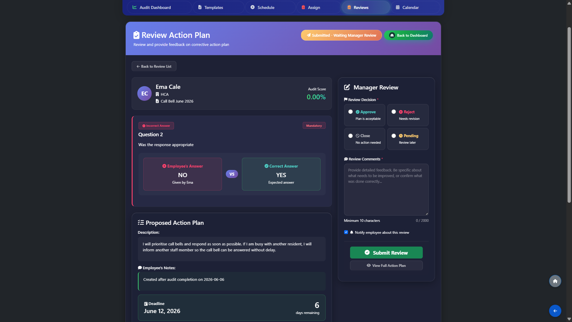 Admin Reviews & Approves
