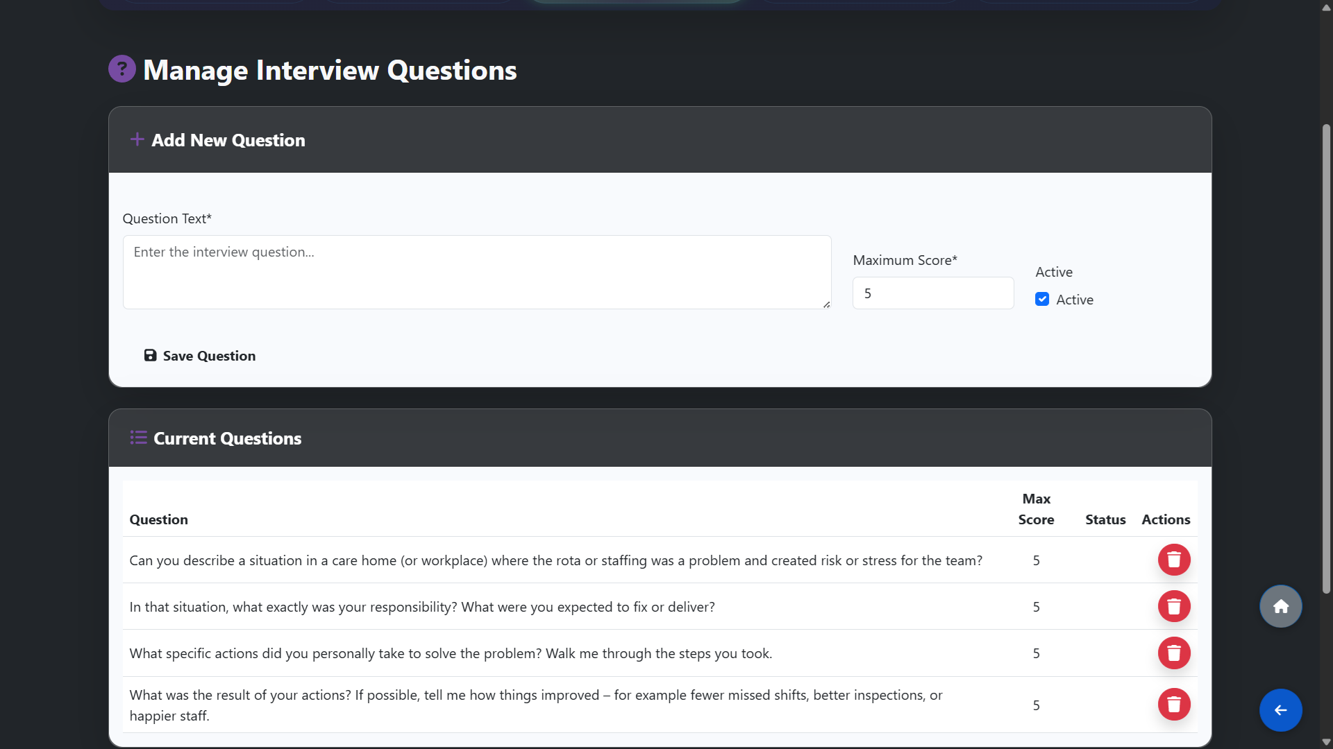 Setting Up Interview Questions