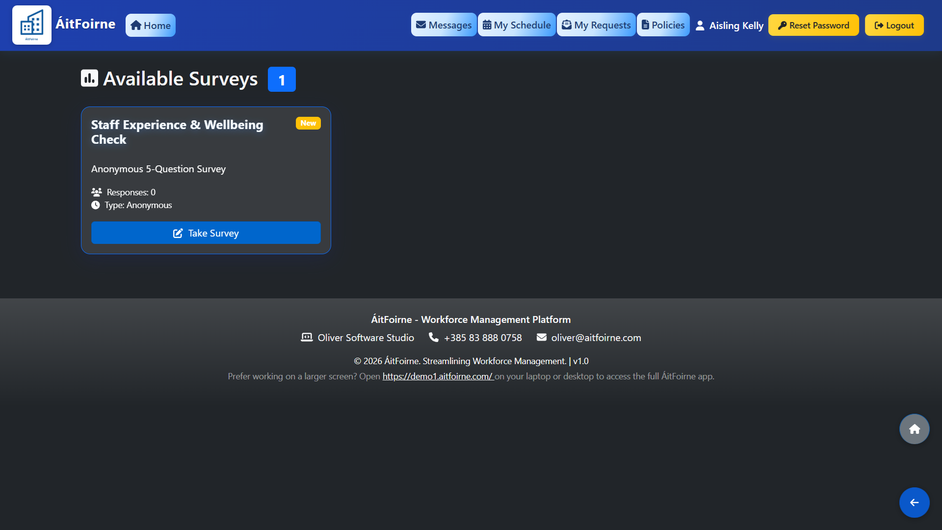 Completing a Survey