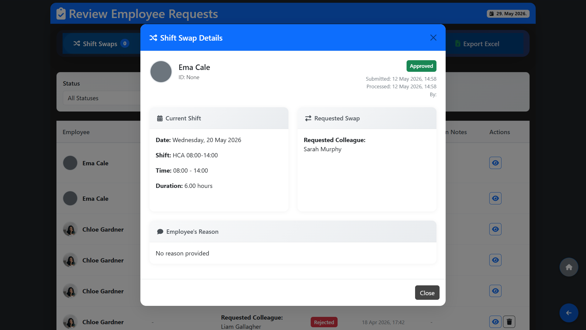 Reviewing a Request