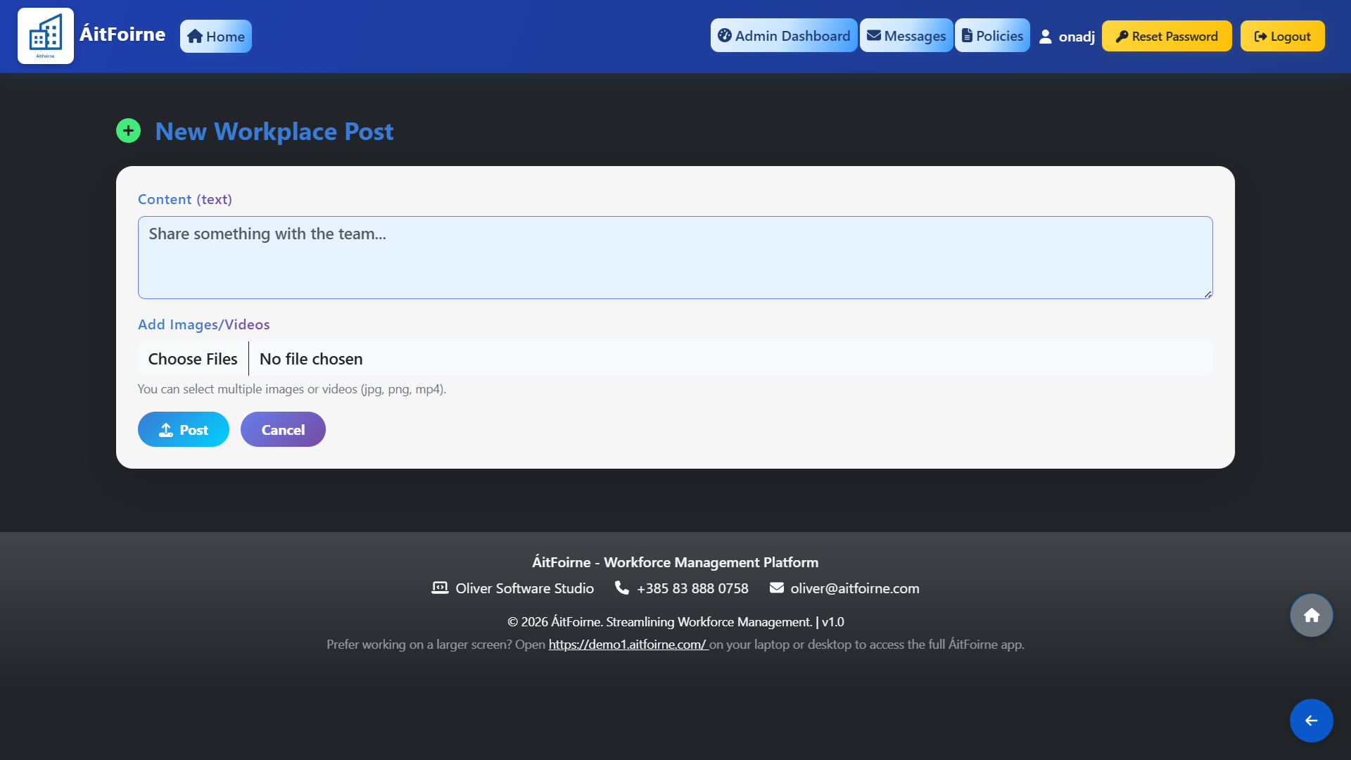 Creating a New Post